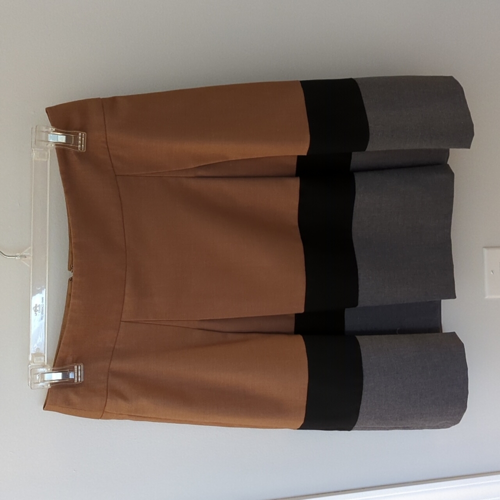 Elegant Tan, Black, and Gray Women's Skirt